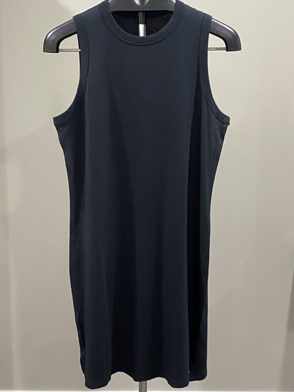 LULULEMON Classic-Fit Cotton-Blend Dress- Black Size: 8